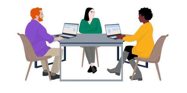 Ilustração pessoas trabalhando